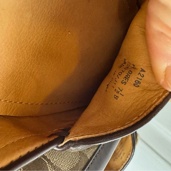 Coach Logo Shoes Flores A2160 loafers brown signature C jacquard size 7.5 - Picture 5 of 7